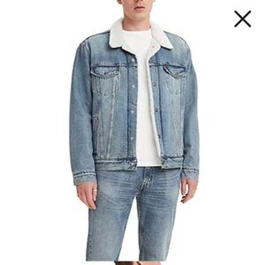 Blue Denim Sherpa Jacket